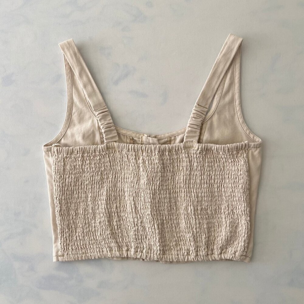 Lone Star Tan Western Corset Bustier Tank Top - Picture 2 of 6